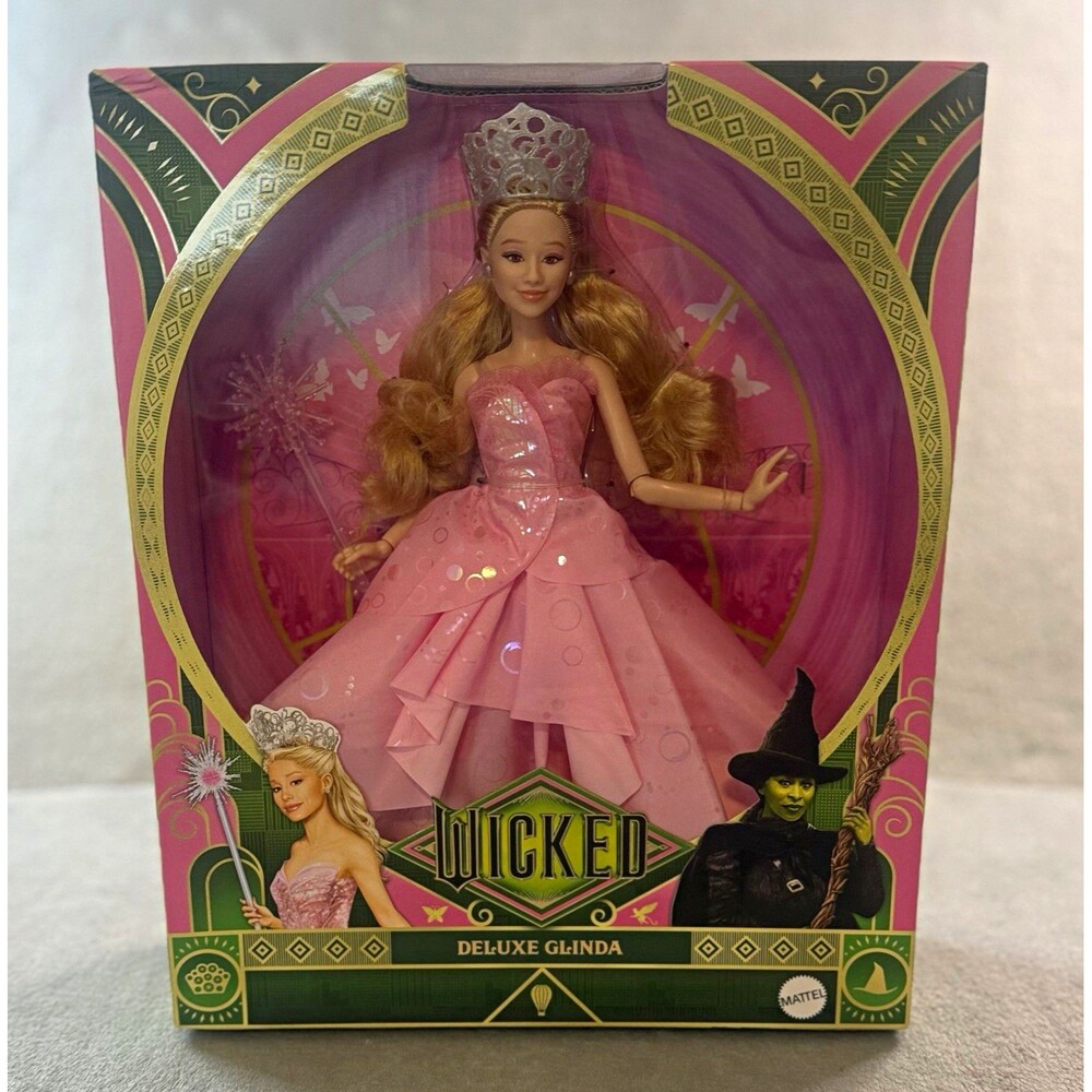 Mattel Wicked Deluxe Glinda Doll JLG46 Ariana Grande Pink Gown NEW